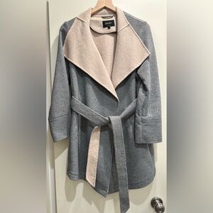 Laundry By Shelli Segal Two Tone Wrap Coat